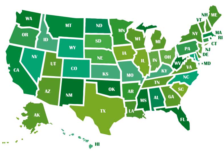 Map of the United States